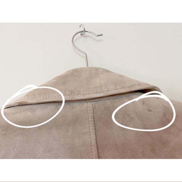 Club Monaco ~ Suede Moto Jacket in Taupe - Picture 14 of 16